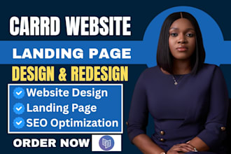 build modern carrd website design , carrd landing page, carrd website redesign