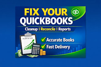 do quickbooks cleanup, bookkeeping and bank reconciliation in quickbooks
