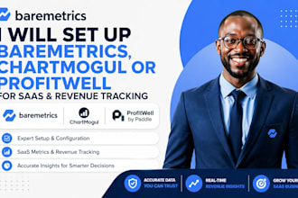 set up baremetrics, chartmogul or profitwell for saas and revenue tracking