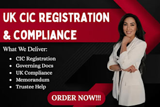 do UK cic registration with governing documents memorandum trustee compliance