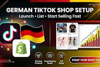 setup german tiktok shop german tiktok dropshipping store with winning products