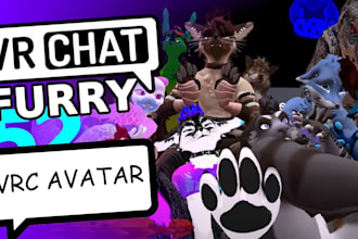 do furry avatar, vrchat avatar commission, vrc avatar vr avatar fursona vtuber