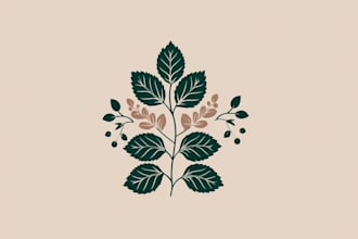 design hand drawn botanical boho signature logo