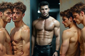 design gay, ya lgbtq romantasy book cover, fantasy nsfw romance book cover no ai