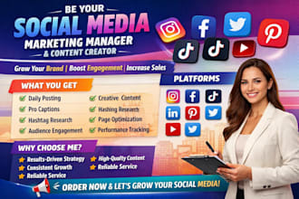 be your social media marketing manager and content creator