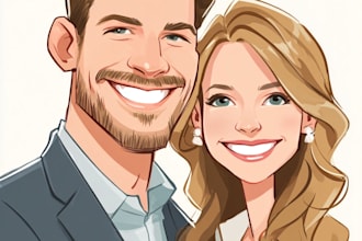 make family or couple caricature