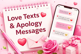 write romantic love messages, texts, and emotional replies