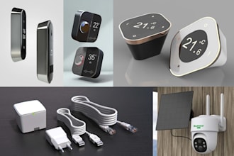 do 3d product design iot wearable design tech gadget industrial design rendering
