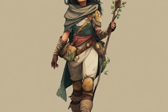 create a gorgeous dnd rpg character art illustration