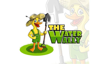 design mascot awesome water wally logo