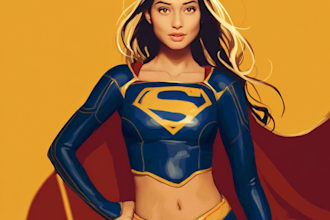 create cinematic superhero character art