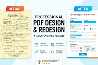 design and redesign your PDF to interactive PDF forms with professional layout