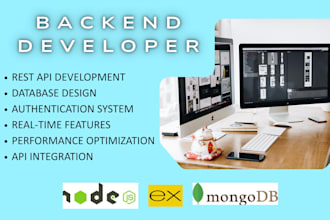 develop custom backend apis with authentication and database