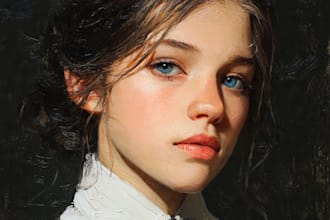 oil painting portrait and illustrations