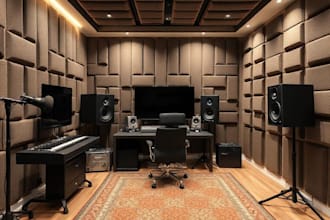 acoustic treatment and design your music home studio, podcast or youtube room