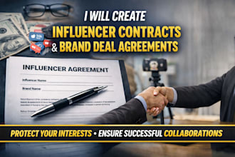 create influencer and brand collaboration contracts for legal protection