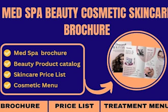 design corporate brochure, booklet for med spa skincare cosmetic brand