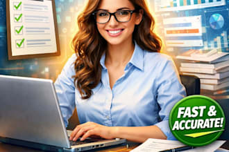 do accurate data entry, excel work, web research and PDF conversion profe
