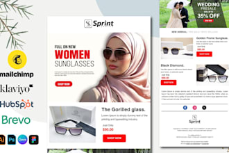 design klaviyo hubspot email template newsletter for email marketing