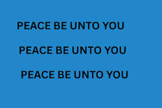 design a peace be unto you website
