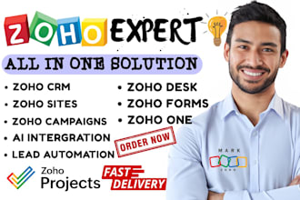 configure zoho CRM zoho desk recruit hubspot CRM setup and automation