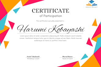 design custom certificate for your business, school or event