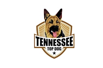 design tennessee top dog pet business logo