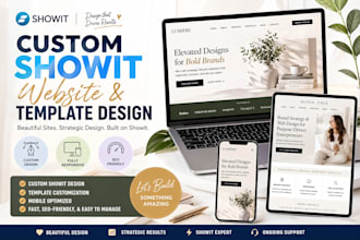 design, redesign and customize showit website or showit template