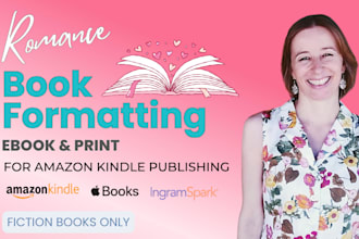 format your romance novel for KDP kindle ebook and print
