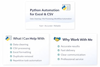 automate excel CSV and data workflows with python