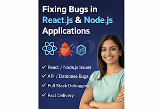 fix bugs in react, node, mongodb or full stack web apps