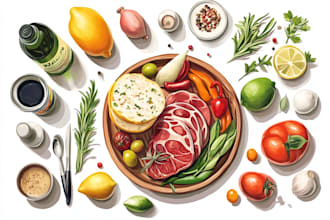 draw food or drink in my illustration style