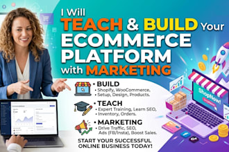 teach and build ecommerce amazon, ebay, tiktok shop, others with marketing
