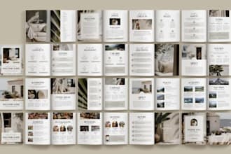 design a luxury airbnb welcome book with custom branding for vacation rentals