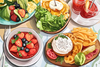 draw any food illustration