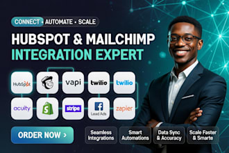 integrate hubspot mailchimp vapi twilio acuity shopify stripe facebook ad zapier