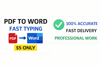convert pdf to word with fast and accurate typing