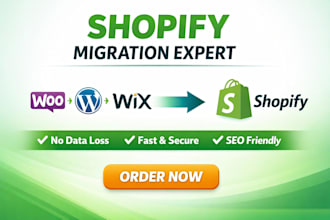 migrate woocommerce to shopify, wordpress to shopify, wix to shopify migration