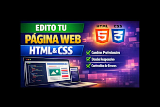 editare tu pagina web html y css profesionalmente