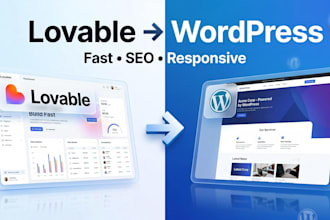 convert lovable UI to responsive wordpress website