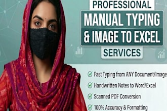 do fast typing and convert images to excel or word