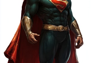 design superhero character design concept art for your comic