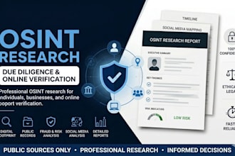 provide osint research for verification and fraud checks