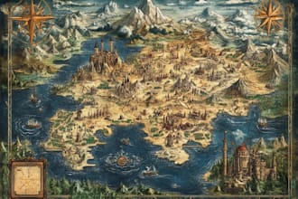 make fantasy map illustration for dnd