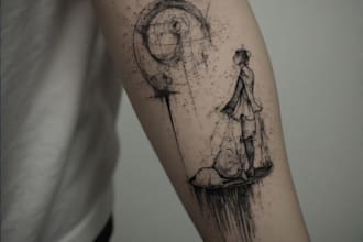 design a modern and minimalist tattoo design