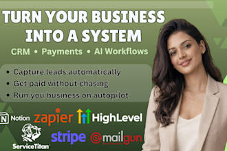 set up openai gohighlevel zapier stripe mailgun notion servicetitan ontraport