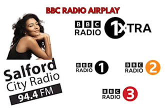 promote and airplay your track on top UK radio and bbc stations