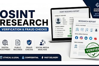 provide osint research for due diligence and verification