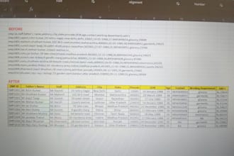 do excel data cleaning and formatting