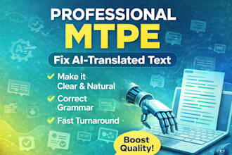 humanize ai translated english to hindi content mtpe